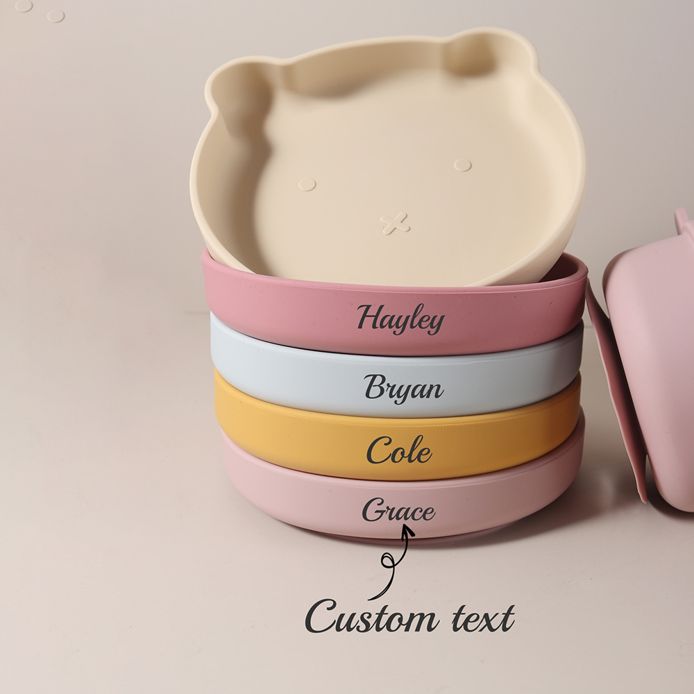 Baby Food Chart - Prato de Alimentação em Silicone Personalizado