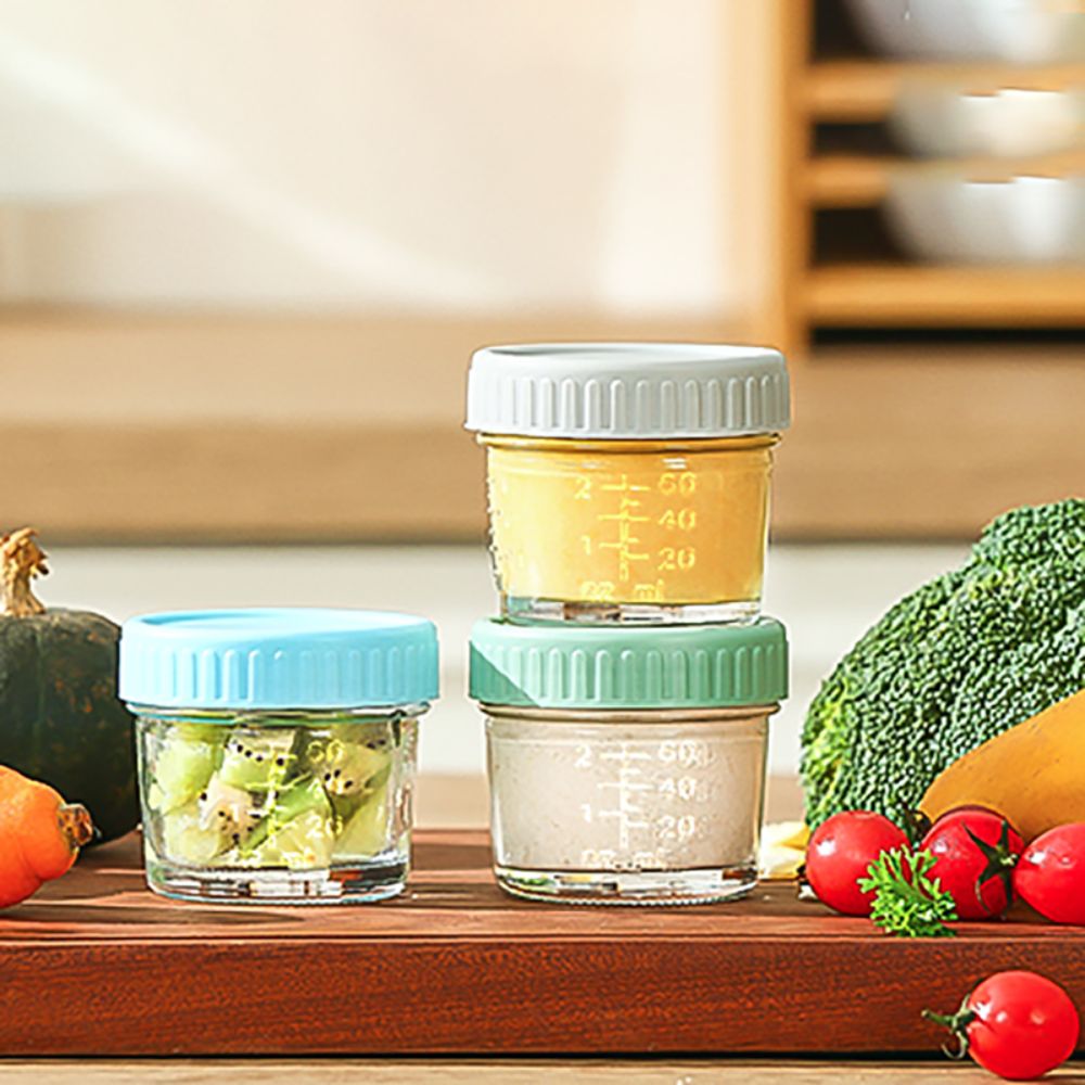 Baby Food Glass Containers - Frasco de vidro para comida de