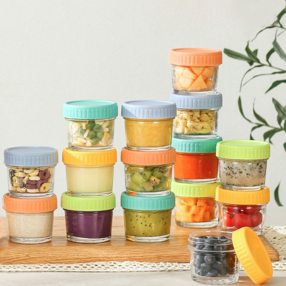 Baby Food Glass Containers - Frasco de vidro para comida de