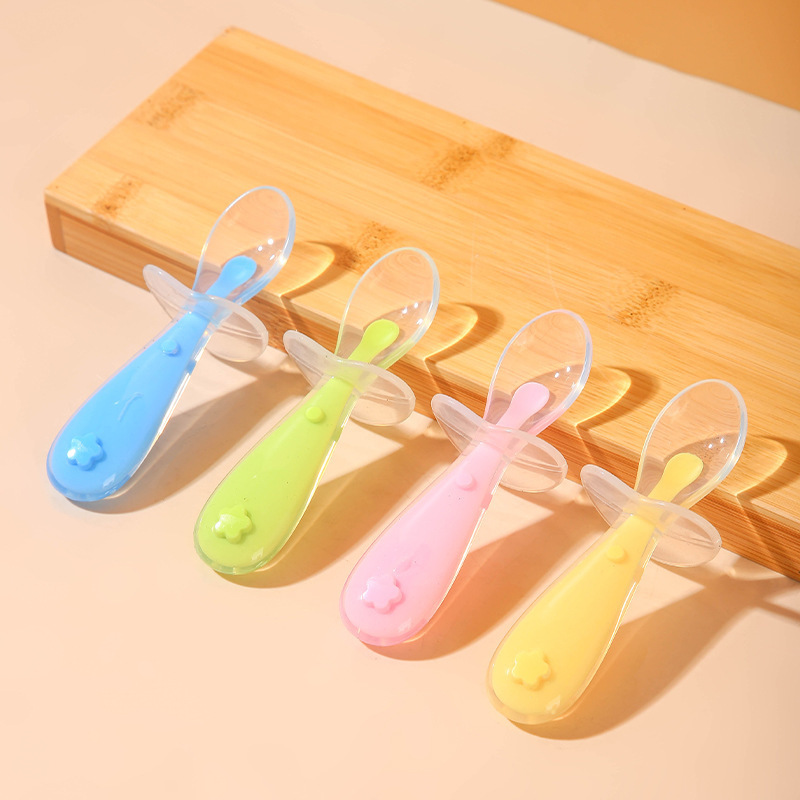 Baby Food Utensils - Colher de silicone para bebês, alimentação