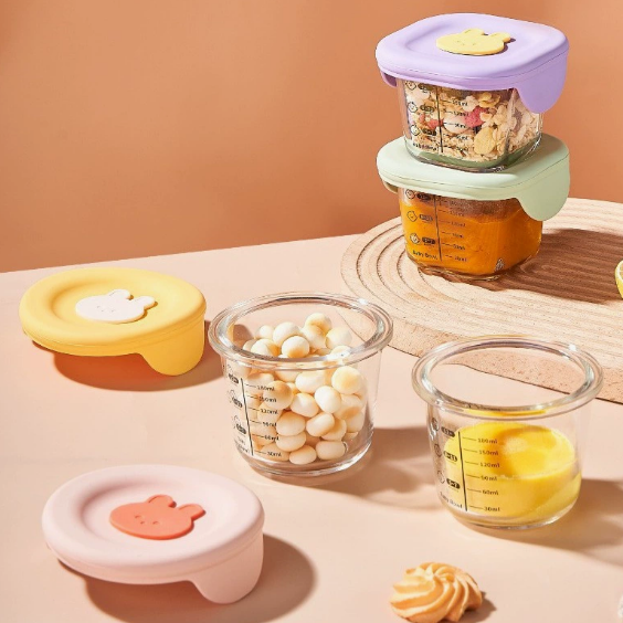 Baby Food Glass Containers - Recipiente para Aveia e Frutas, Acessórios