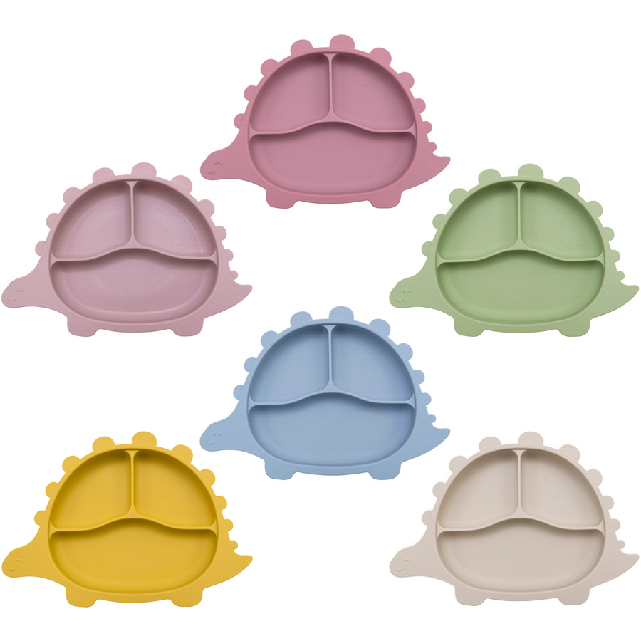 Baby Food Chart - Pratos de dinossauro de silicone para