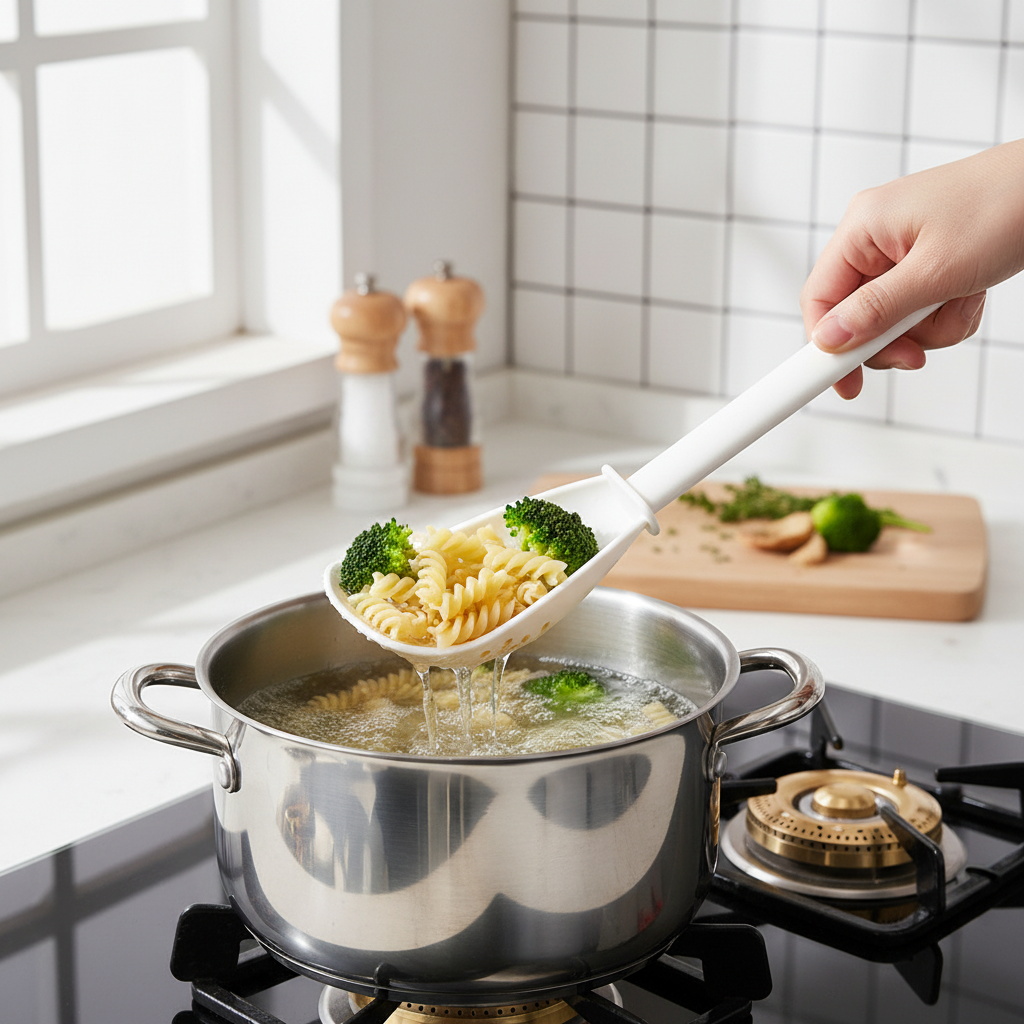 Baby Food Strainer - Colher de drenagem de plástico multifuncional,