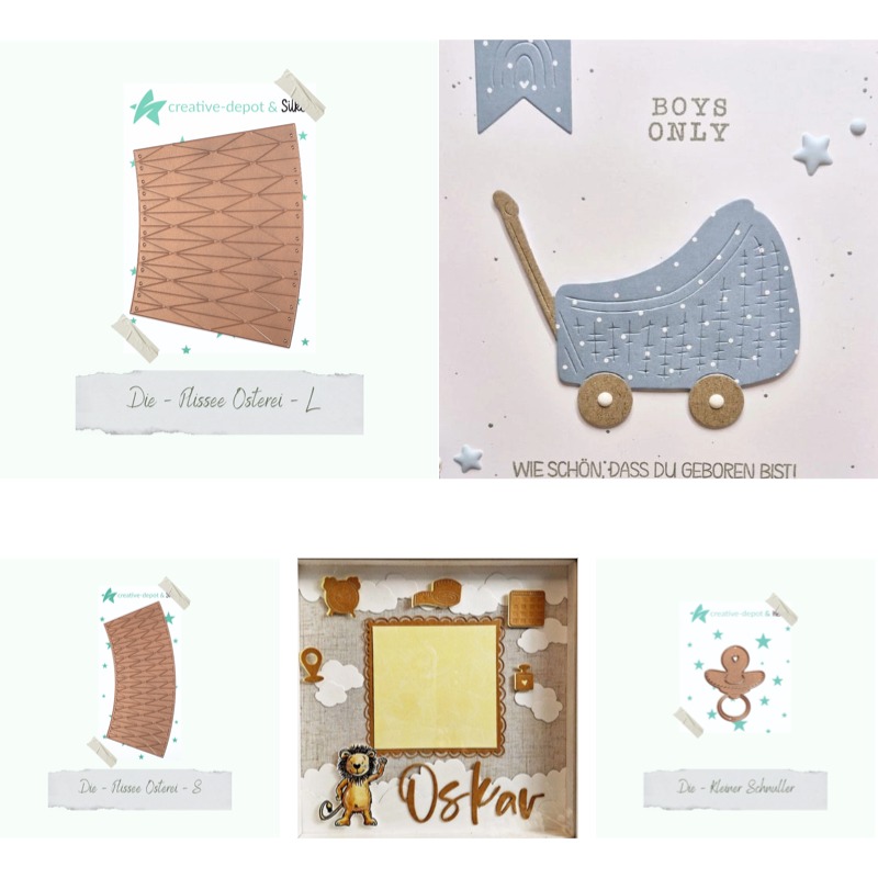 Baby Food Diary - Conjunto de Recortes de Metal para