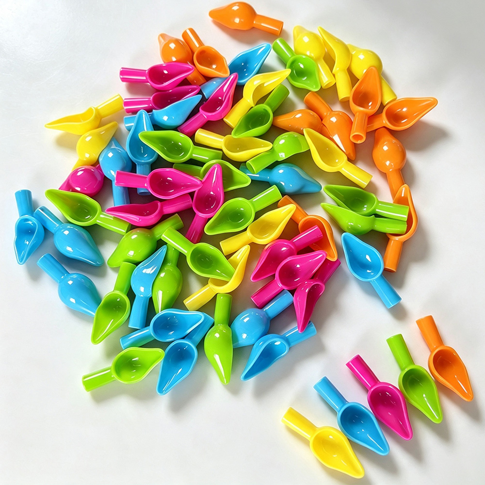 Baby Food Utensils - Mini Colher Plástica Colorida para Alimentação,