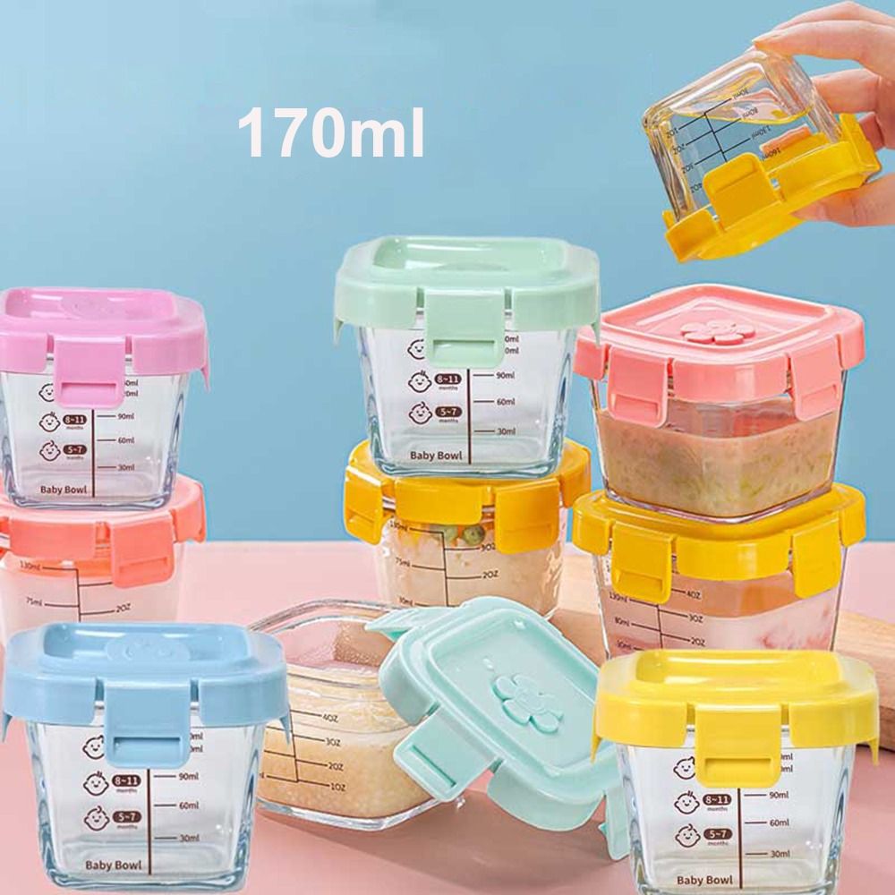 Baby Food Containers Glass - Moda 170ml caixa de armazenamento de