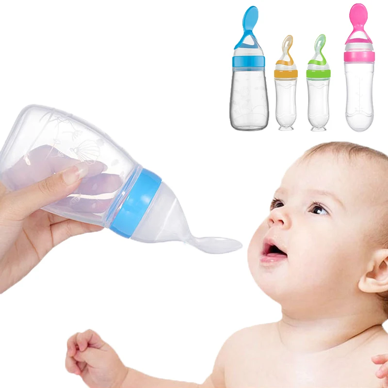 Baby Food Utensils - Colher de garrafa de alimentação segura