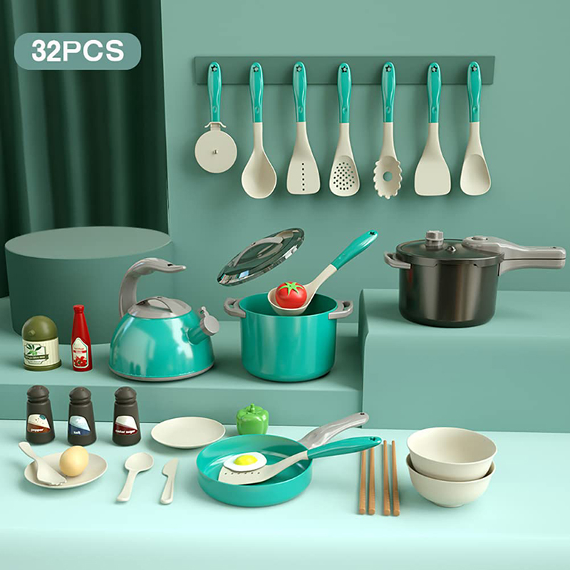 Pretend Cooking Playset com Pl - Baby Food Utensils avaliação e preço