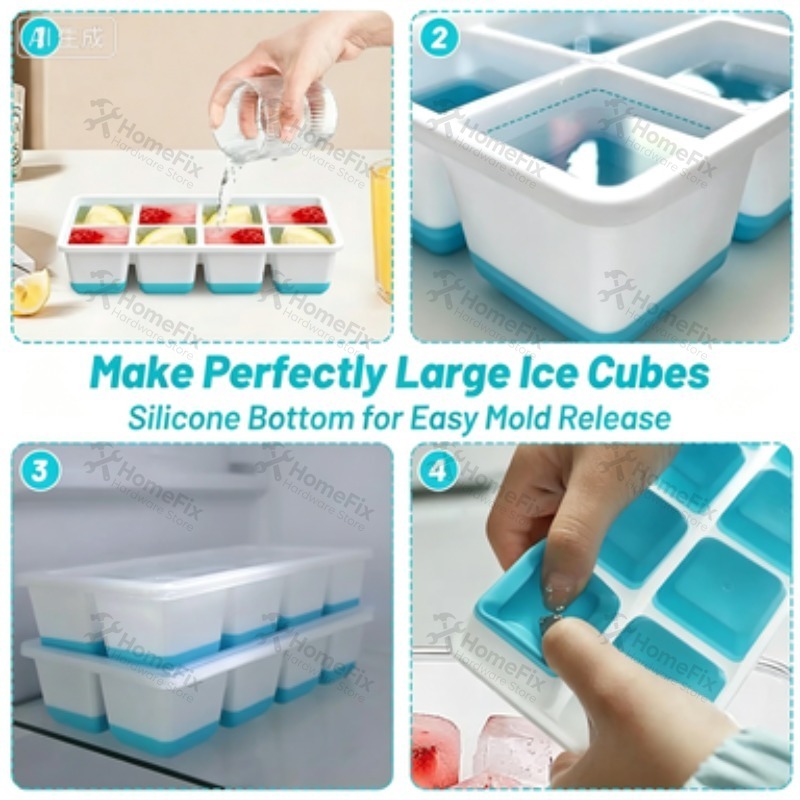 Novo Molde de Gelo com 8 Compa - Baby Food Homemade avaliação e preço