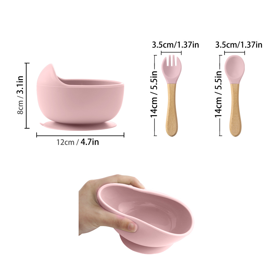 3 pçs silicone conjunto de tig - Baby Food Utensils avaliação e preço