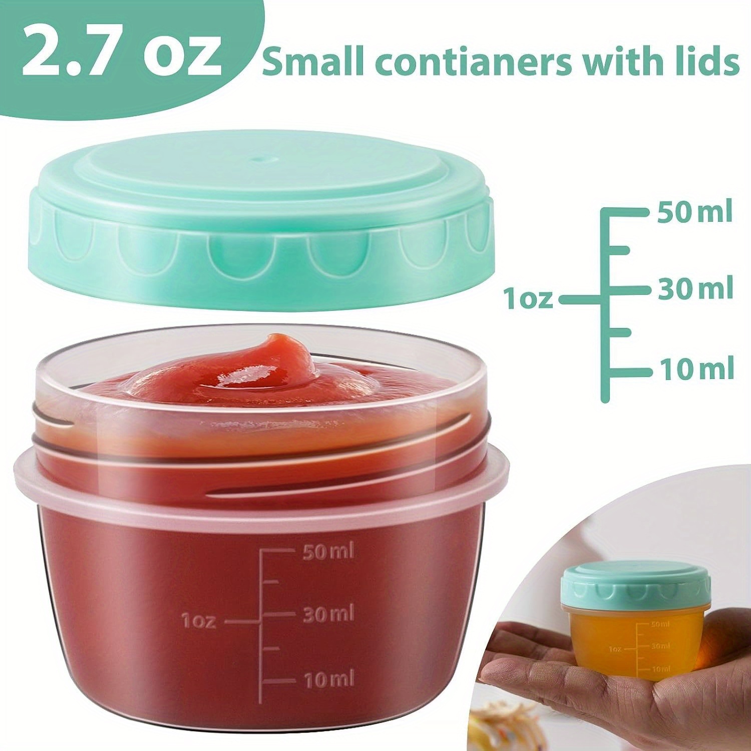 Recipiente de molho para salad - Baby Food Containers Glass avaliação e preço