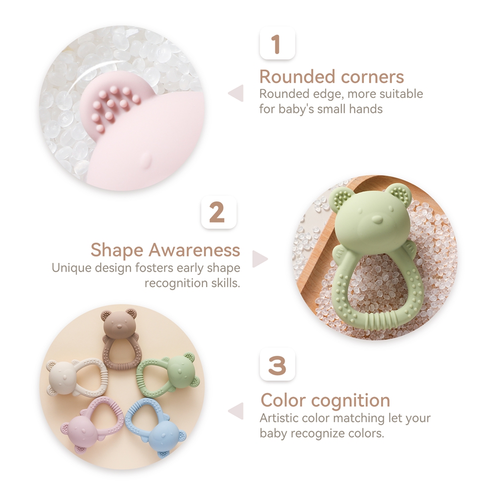 Bebê silicone mordedor urso mã - Baby Food Natural avaliação e preço