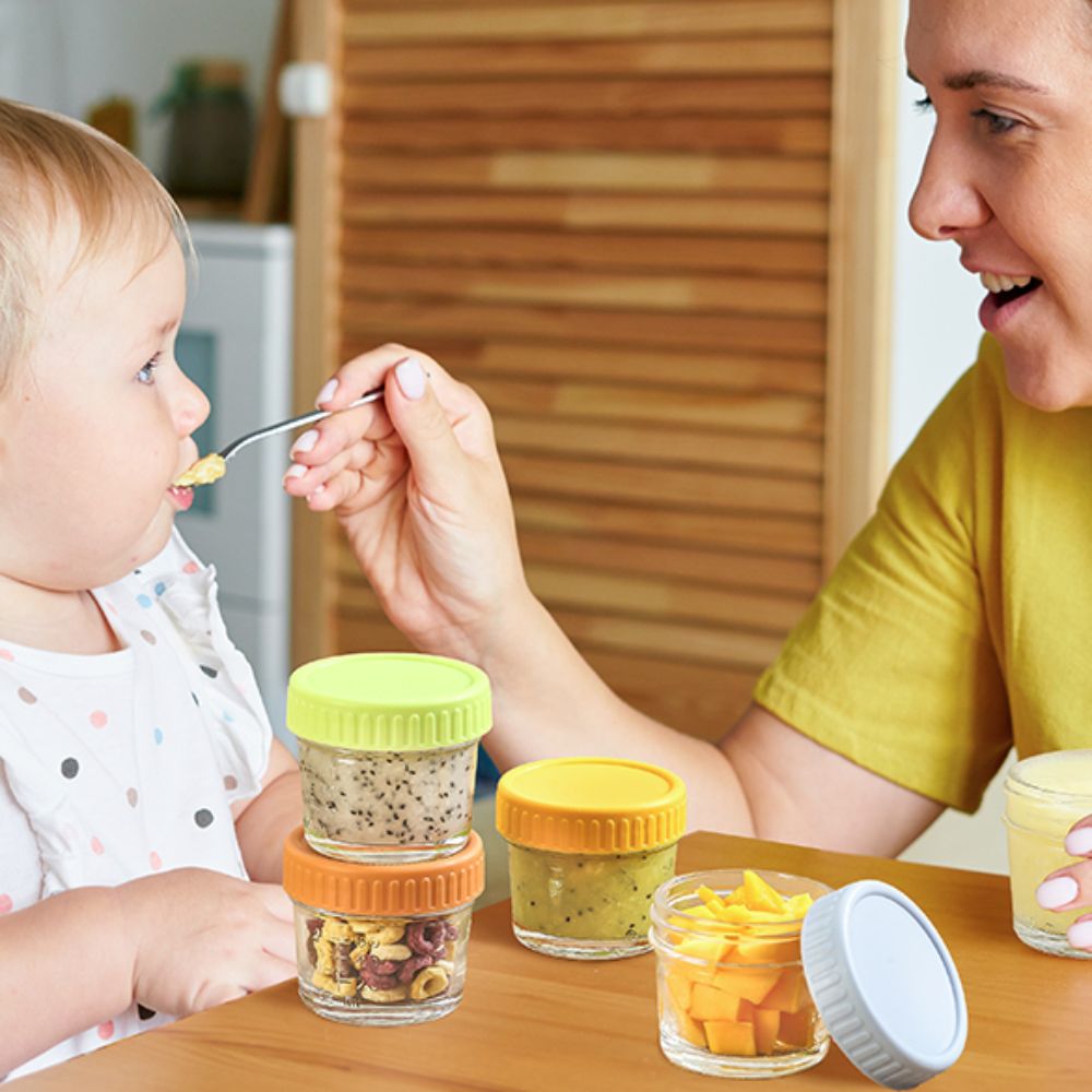 Conjunto de 6 Frascos de Vidro - Baby Food Glass Containers avaliação e preço