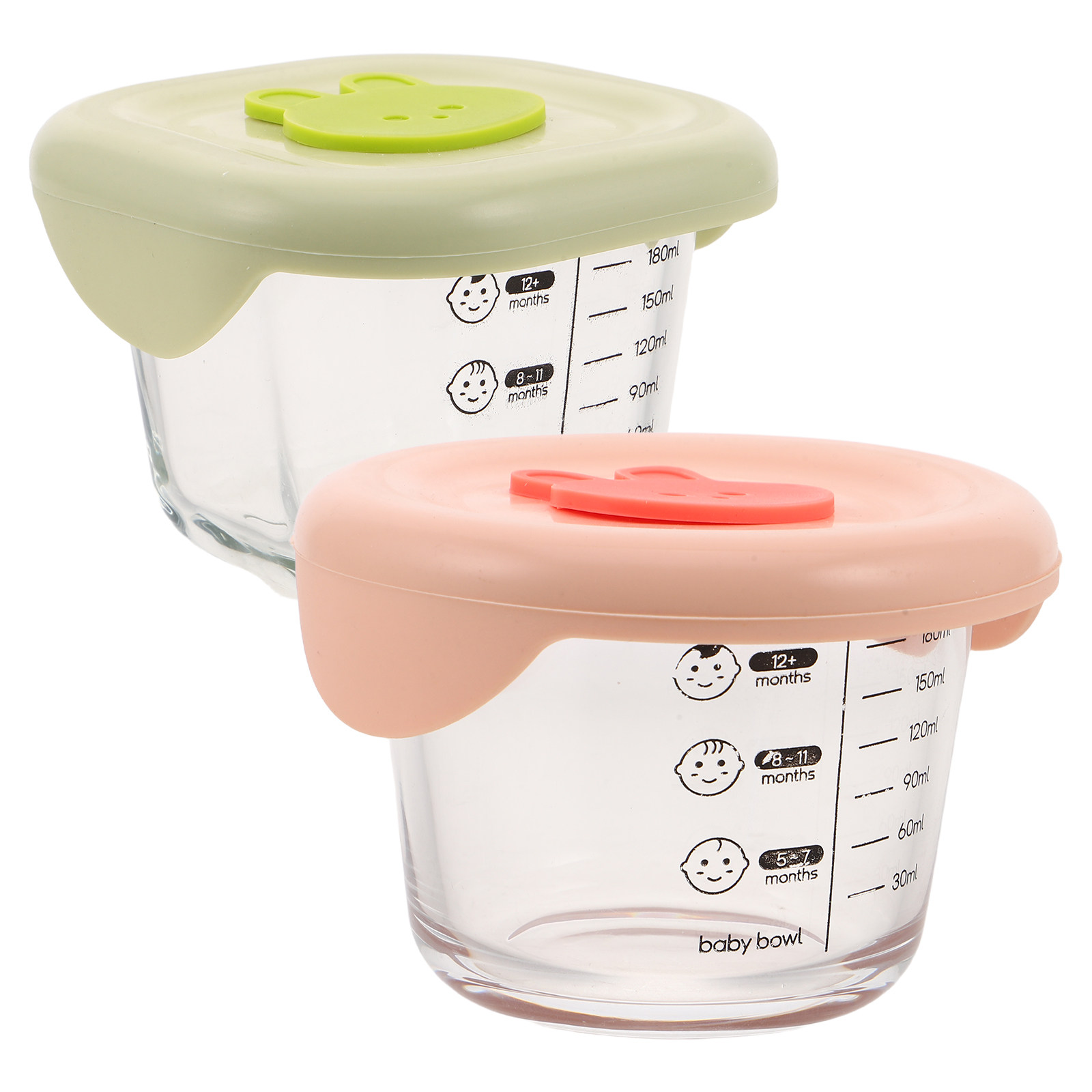 2 Peças de Recipientes de Arma - Baby Food Glass Containers avaliação e preço