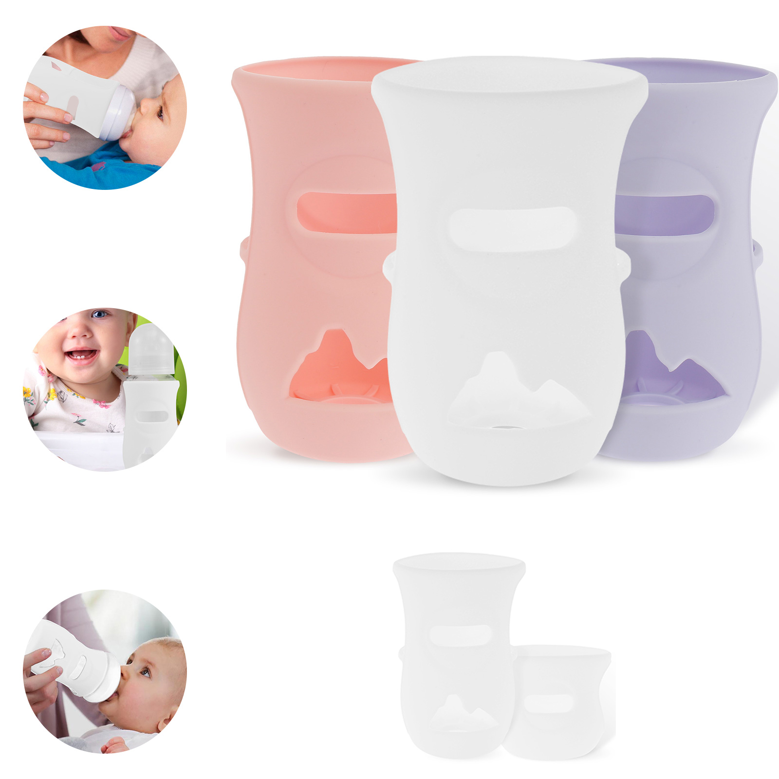 Mangas de silicone capa de gar - Baby Food Containers Glass avaliação e preço