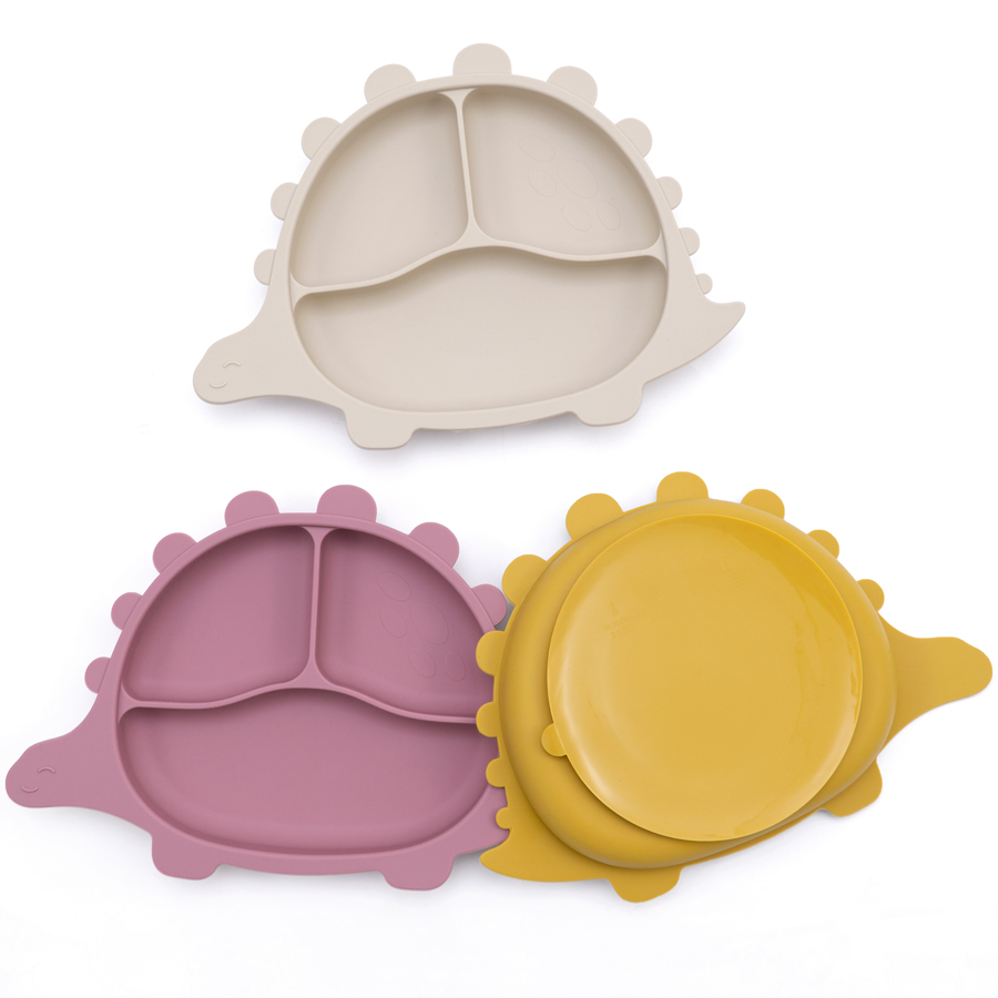 Pratos de dinossauro de silico - Baby Food Chart avaliação e preço