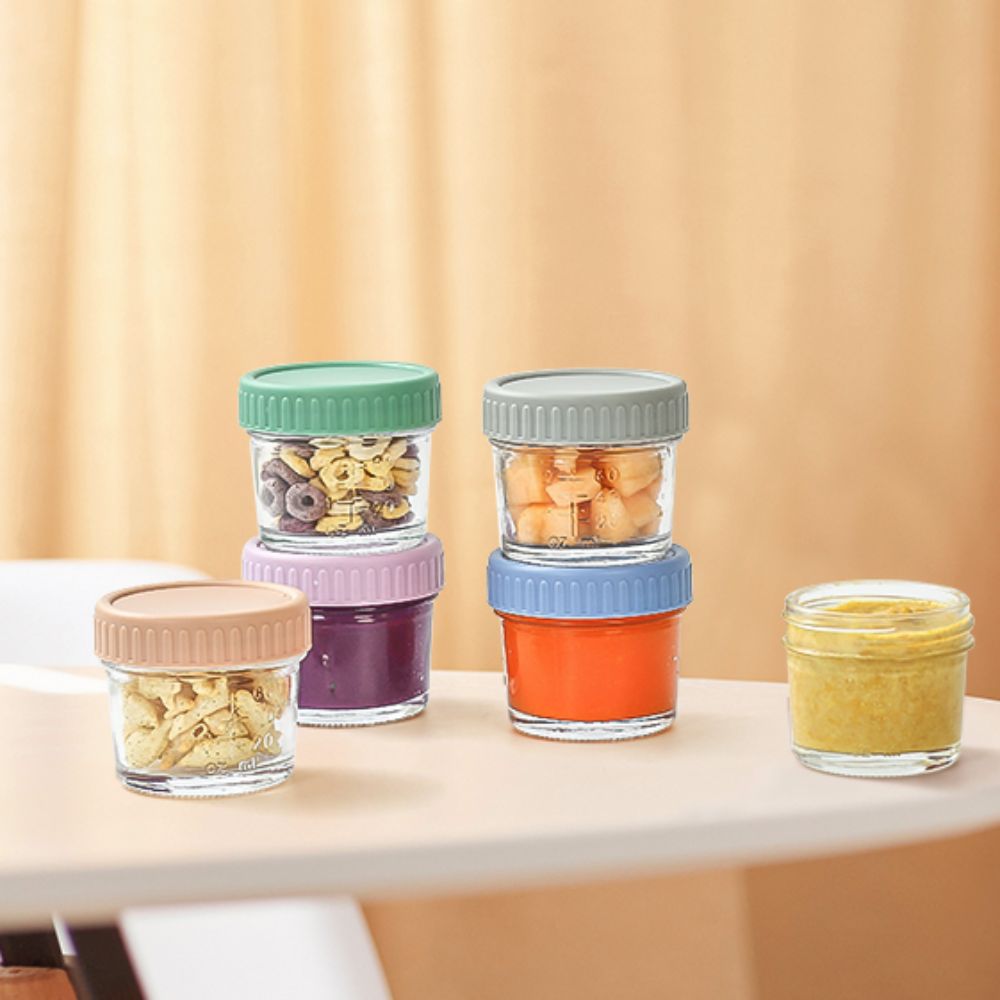 Conjunto de 6 Frascos de Vidro - Baby Food Glass Containers avaliação e preço