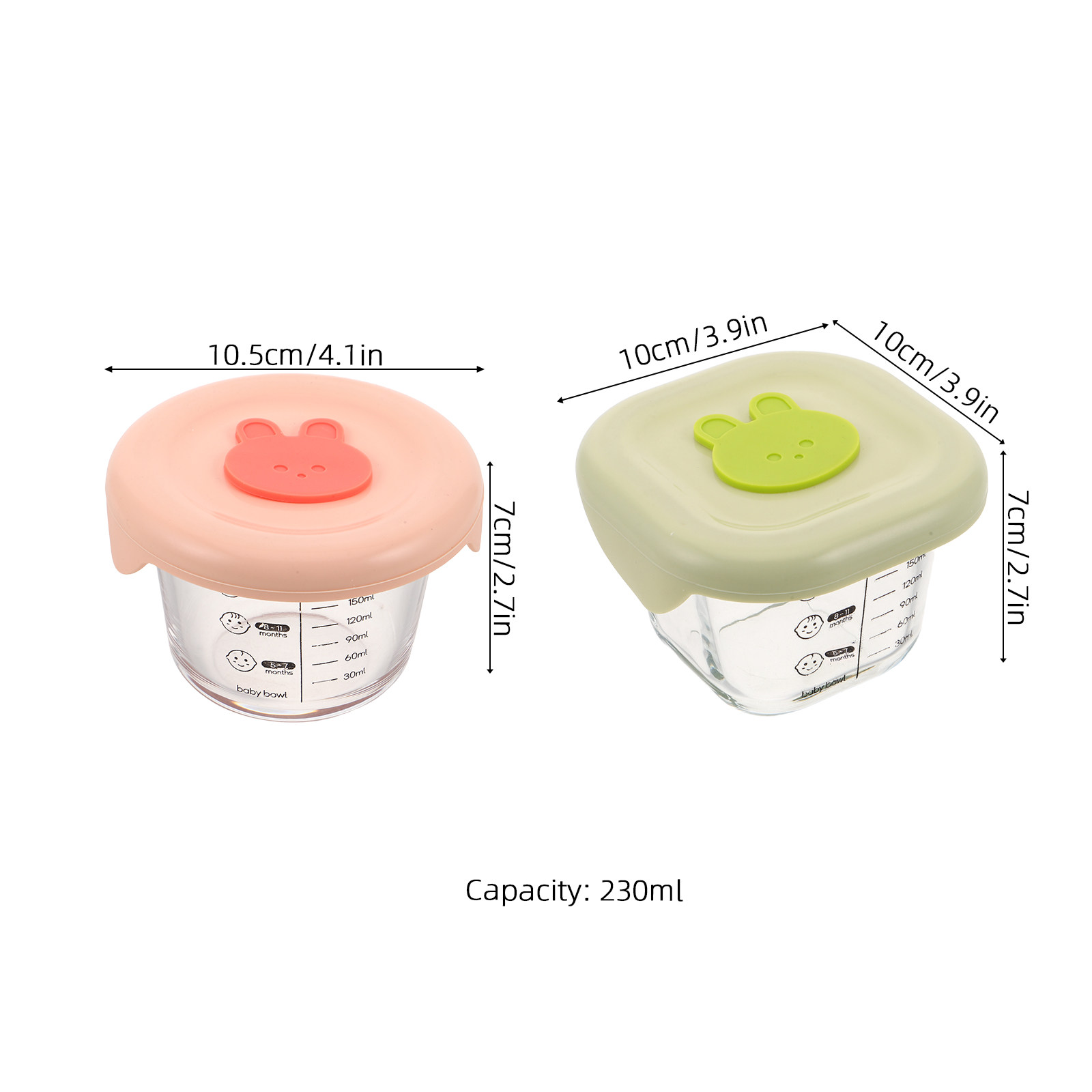 Conjunto de 2 Recipientes de A - Baby Food Glass Containers avaliação e preço