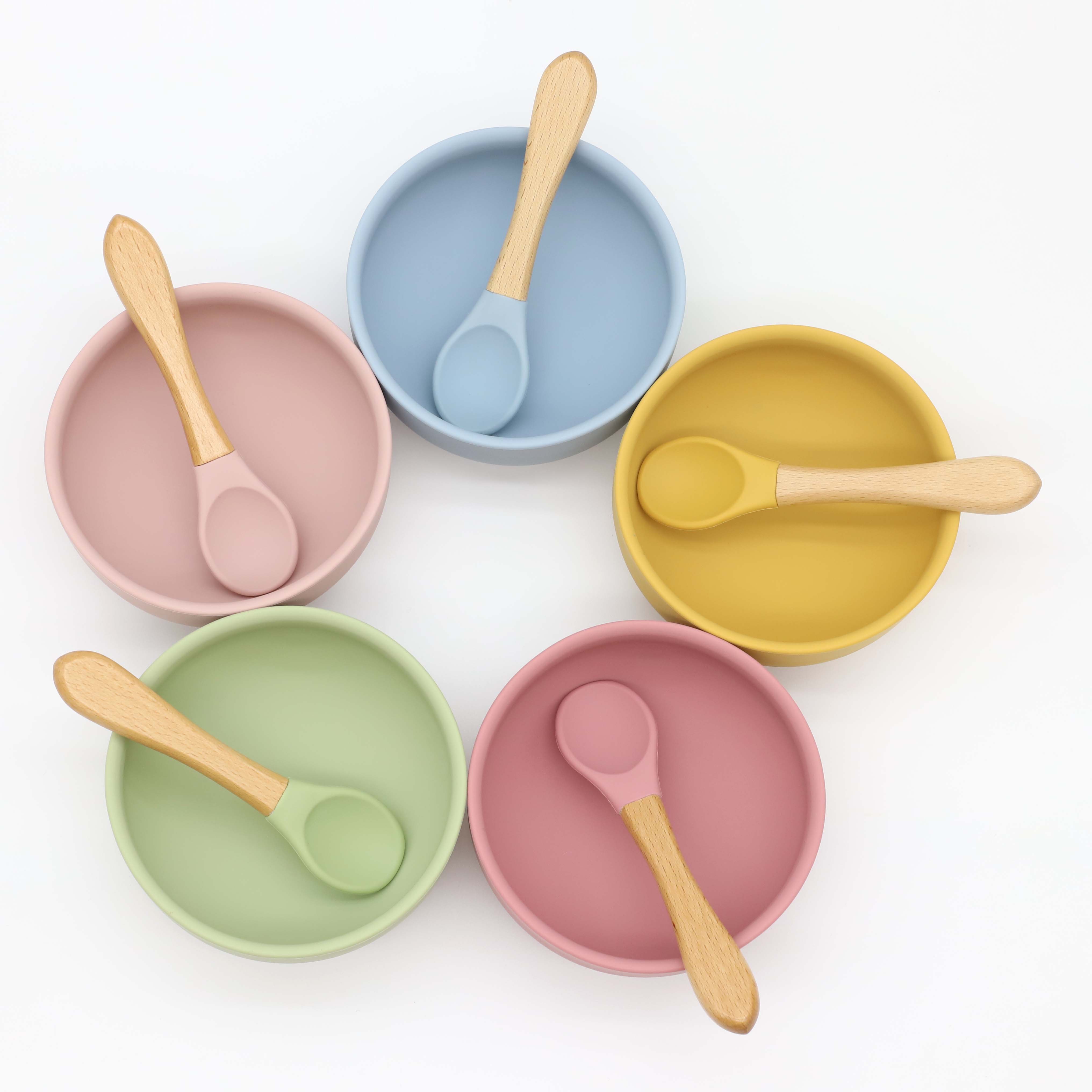 Tigela de silicone com ventosa - Baby Food Utensils avaliação e preço
