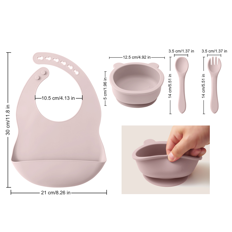 Louça de silicone infantil, co - Baby Food Utensils avaliação e preço